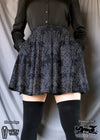 [Vetiverfox] Black Velvet Skater Skirt with Pockets