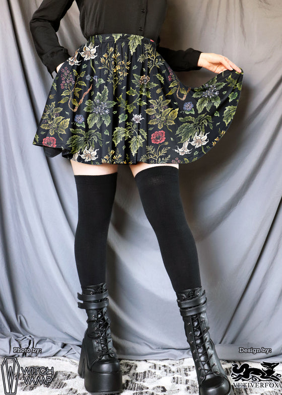[Vetiverfox] Treacherous Garden Skater Skirt with Pockets [Only D Size Left]