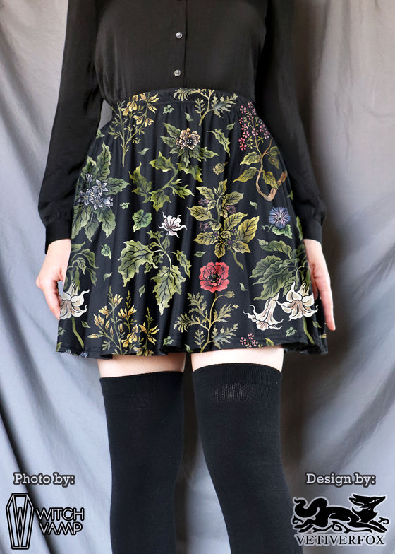 [Vetiverfox] Treacherous Garden Skater Skirt with Pockets [Only D Size Left]